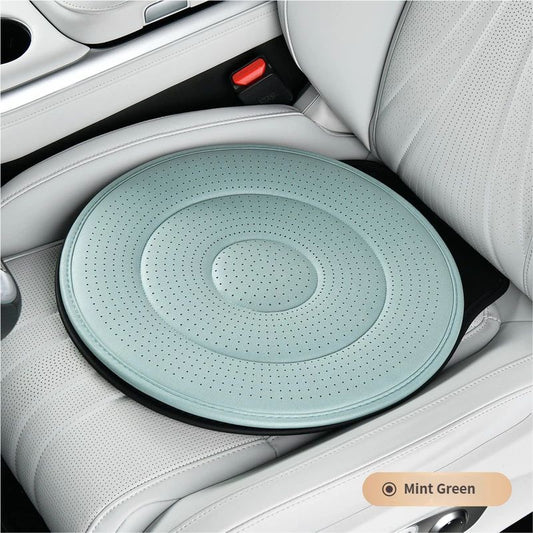 Mint Green 360 Rotating Car Seat Cushion 53cm - Swivel Mobility Aid for Seniors