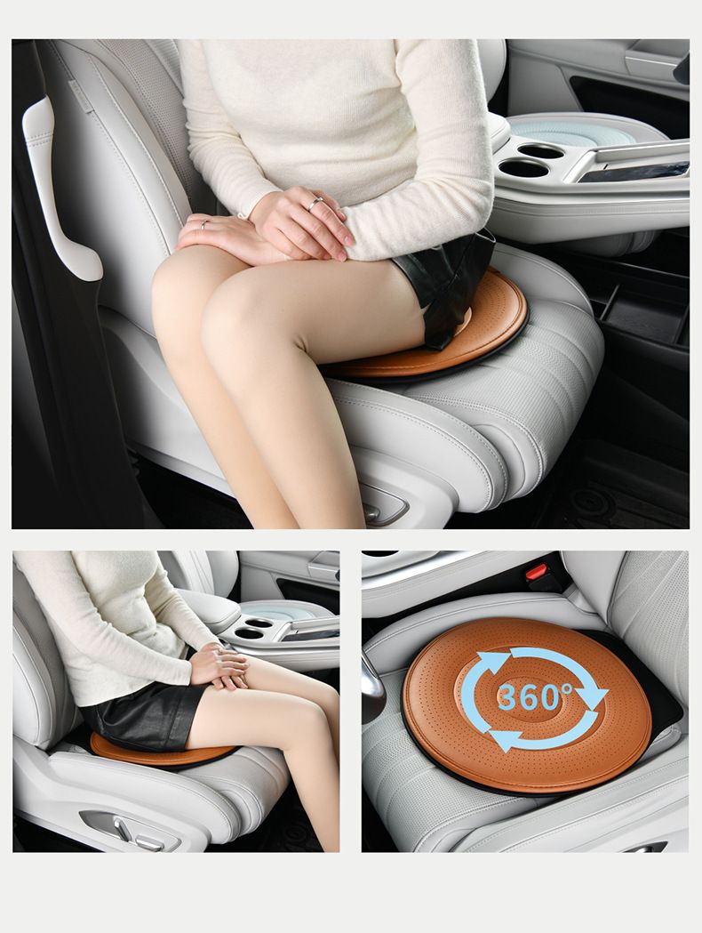 Moonlight White 360 Degree Rotating Car Seat Cushion - 53cm Nano Tech Swivel Mobility Aid - Easy Vehicle Entry and Exit for Seniors, Breathable Non Slip Ergonomic Support for Home Office and Travel
