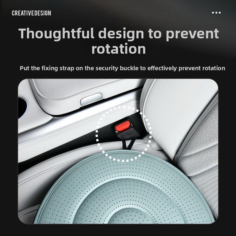 Saddle Brown 360 Degree Rotating Car Seat Cushion - 53cm Nano Tech Swivel Mobility Aid - Easy Vehicle Entry and Exit for Seniors, Breathable Non Slip Ergonomic Support for Home Office and Travel
