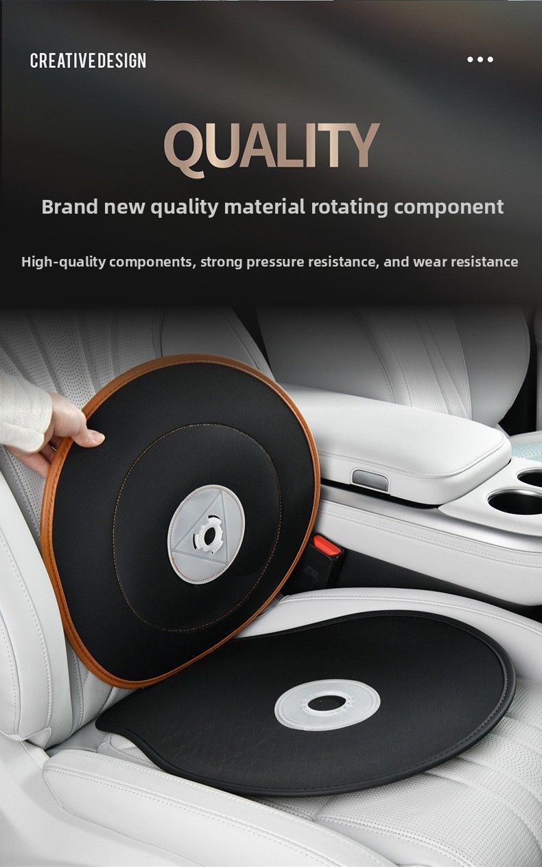 Saddle Brown 360 Degree Rotating Car Seat Cushion - 53cm Nano Tech Swivel Mobility Aid - Easy Vehicle Entry and Exit for Seniors, Breathable Non Slip Ergonomic Support for Home Office and Travel