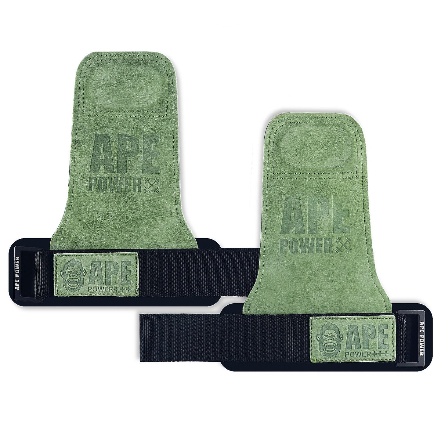 Heavy Duty Weightlifting Grips - Anti-Slip Leather Palm Grips with Neoprene Wrist Support & Adjustable Straps