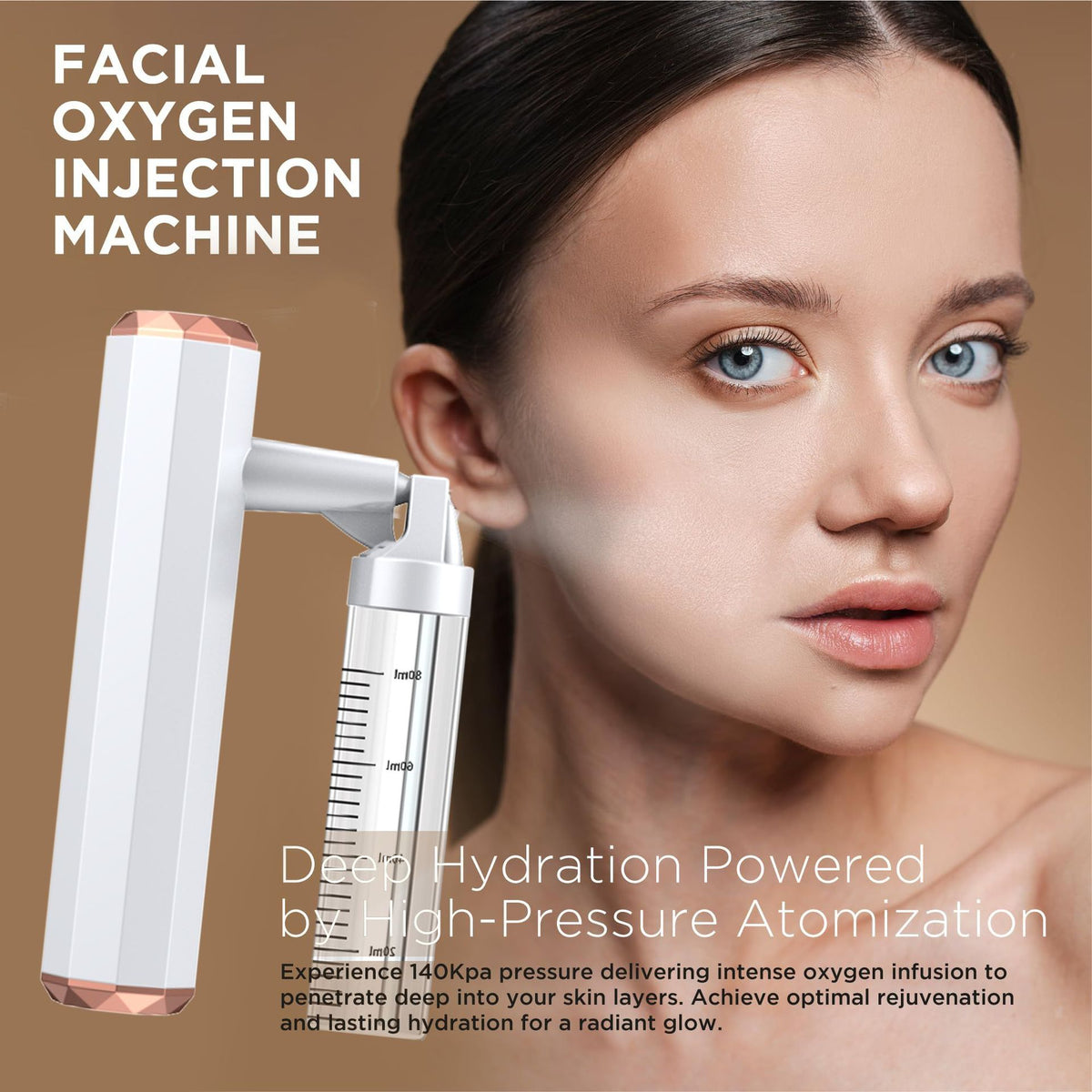 O2 Spray Pink Rechargeable Facial Oxygen Sprayer - Home Use Nano Mist Beauty To ...