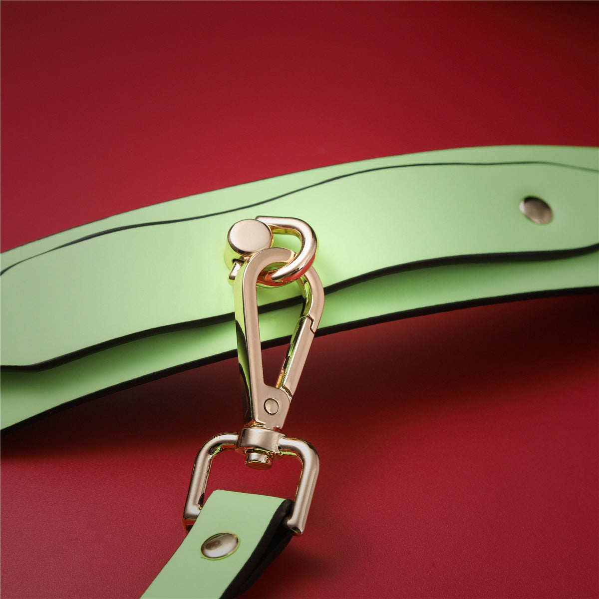 PU Leather Bondage Cuff - Wrist/Ankle Restraint Luminous Orange Handcuffs