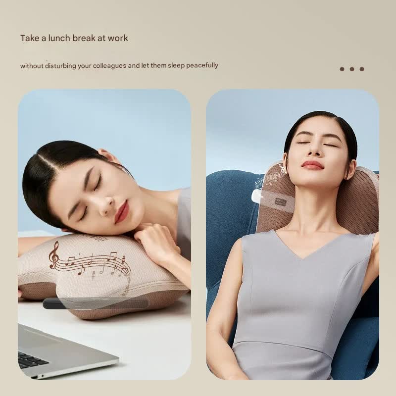 Under-Pillow Bone Conduction Sleep Sound Device - Bluetooth 5.3, TF Card, 8H Playtime & Timer(Blue)