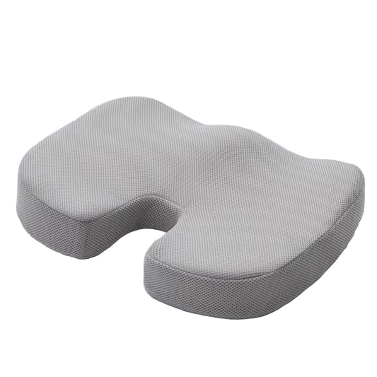 Ergonomic U-Shaped Memory Foam Seat Cushion - Coccyx Relief & Posture Support with Breathable Cover