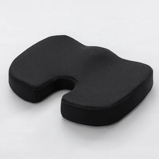 Ergonomic U-Shaped Memory Foam Seat Cushion - Coccyx Relief & Posture Support with Breathable Cover