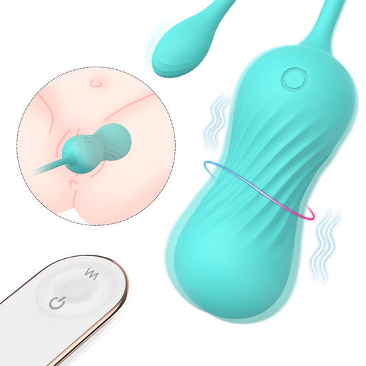 Blue Wireless Remote Control Vibrating Egg - Powerful Discreet Pleasure Toy for Women