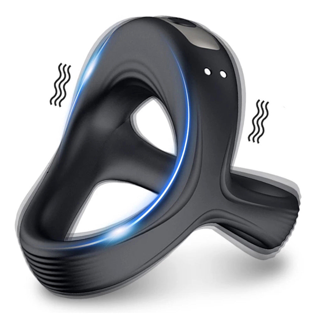 Men's Triangular Vibrating Cock Ring - USB Rechargeable Massager for Enhanced Pleasure