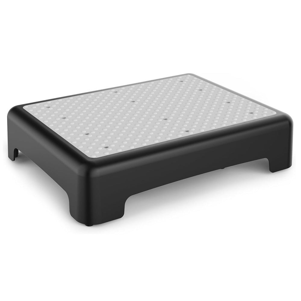 Portable Half Step Stool Non-Slip 50x40cm - Mobility Aid Black Base & White Mat
