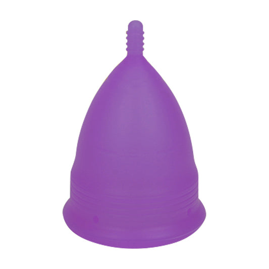 2PCS Reusable Medical Grade Silicone Menstrual Cup(XS Size) & 2PCS Matching Sterilizer Box - Microwave Safe Disinfector Case, Heat Resistant 130°C (Purple Set)