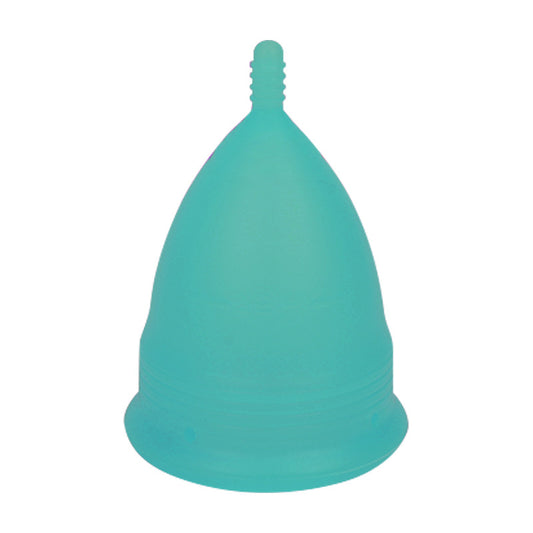 2PCS Reusable Medical Grade Silicone Menstrual Cup(L Size) & 2PCS Matching Sterilizer Box - Microwave Safe Disinfector Case, Heat Resistant 130°C (Blue Set)