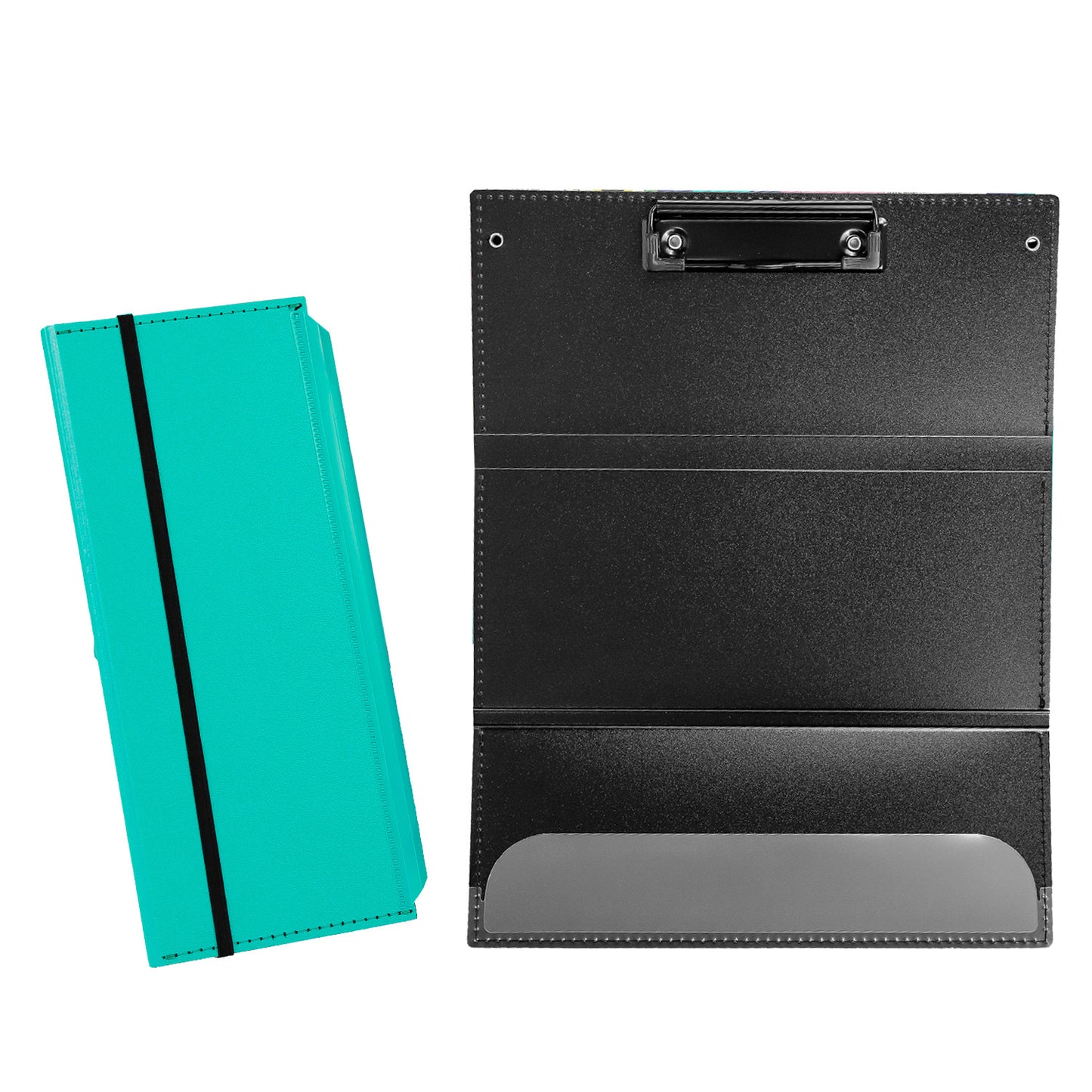 Dark Blue Trifold Nursing Clipboard - Foldable A4 Medical Folder for Clinicals
