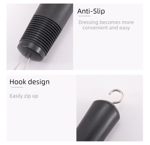 2 Pcs Black Dressing Aid Tool – Button & Zipper Assistant for Elderly and People with Limited Mobility