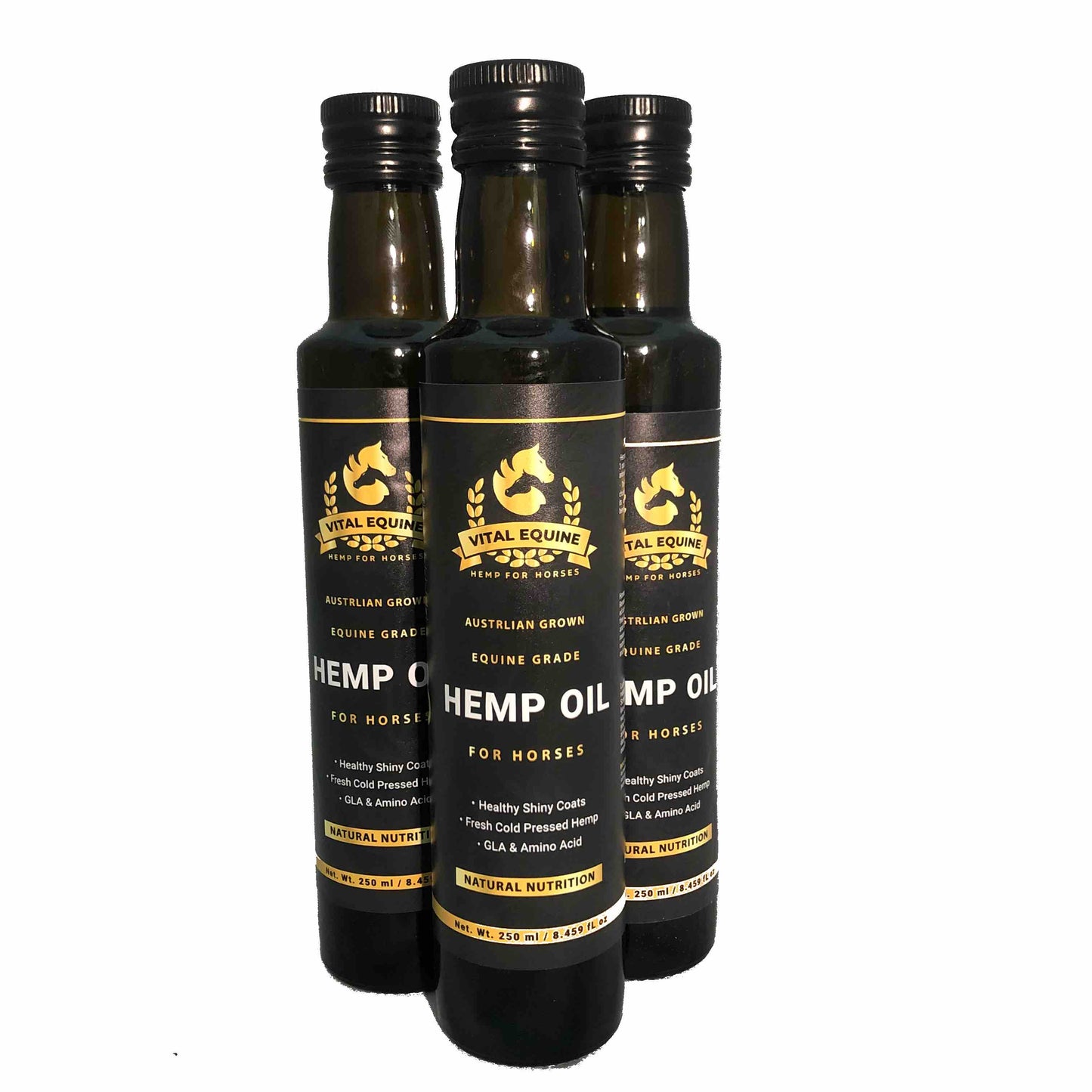 Hemp Starter Pack – Australian-Made Natural Horse Supplement for Joint, Skin & Recovery Support – Includes Hemp Seed Oil, Turmeric Blend & Lemon Myrtle Balm