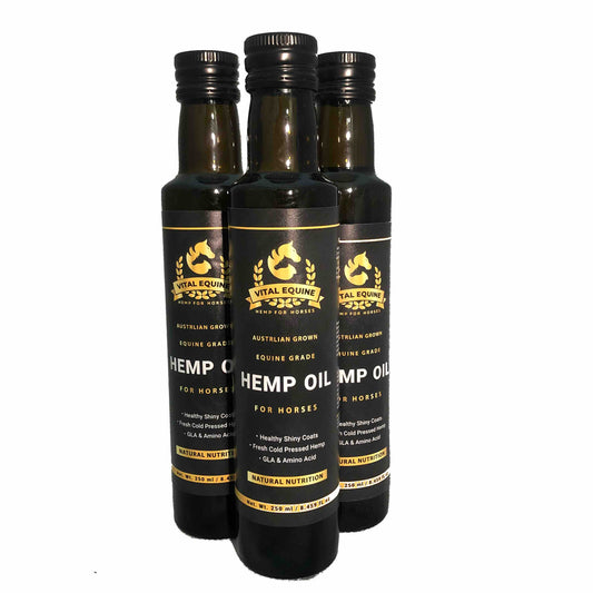Hemp Starter Pack – Australian-Made Natural Horse Supplement for Joint, Skin & Recovery Support – Includes Hemp Seed Oil, Turmeric Blend & Lemon Myrtle Balm
