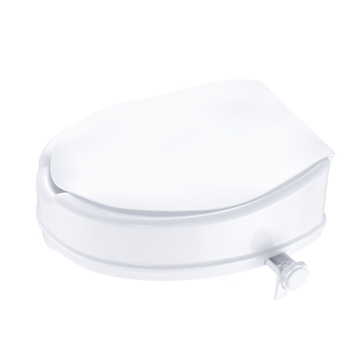 Raised Toilet Seat 100mm Height Increase with Lid Universal Toilet Seat Riser 136kg Capacity