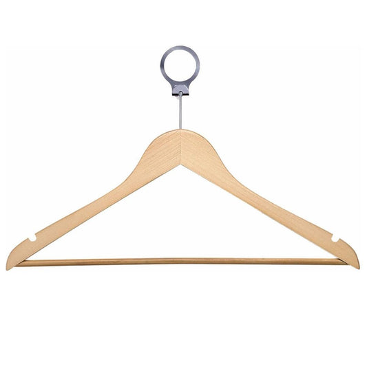 Anti-theft Wooden Cloth Hanger - Natural Wood
