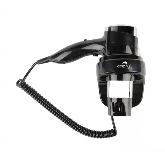 Commercial Wall-Mount Hair Dryer 1600-1875W - Black