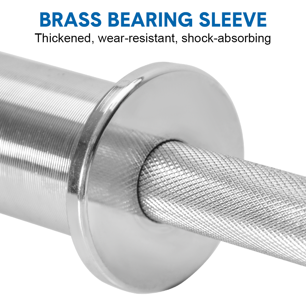 Olympic Dumbbell Handles Pair 50cm Steel Barbell Bars with Spring Collars 100kg Capacity