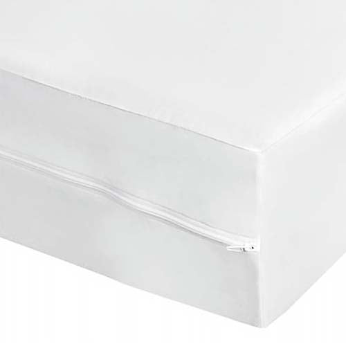 Vinyl Mattress Protector Cover with Zipper - Single Bed, Waterproof, Heavy Duty