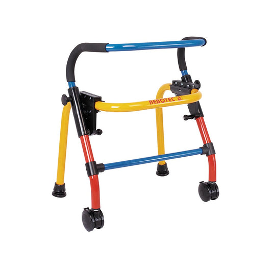 Rebotec Kids Walking Frame with Rollers - Extra Small, Height Adjustable, Foldable Walker