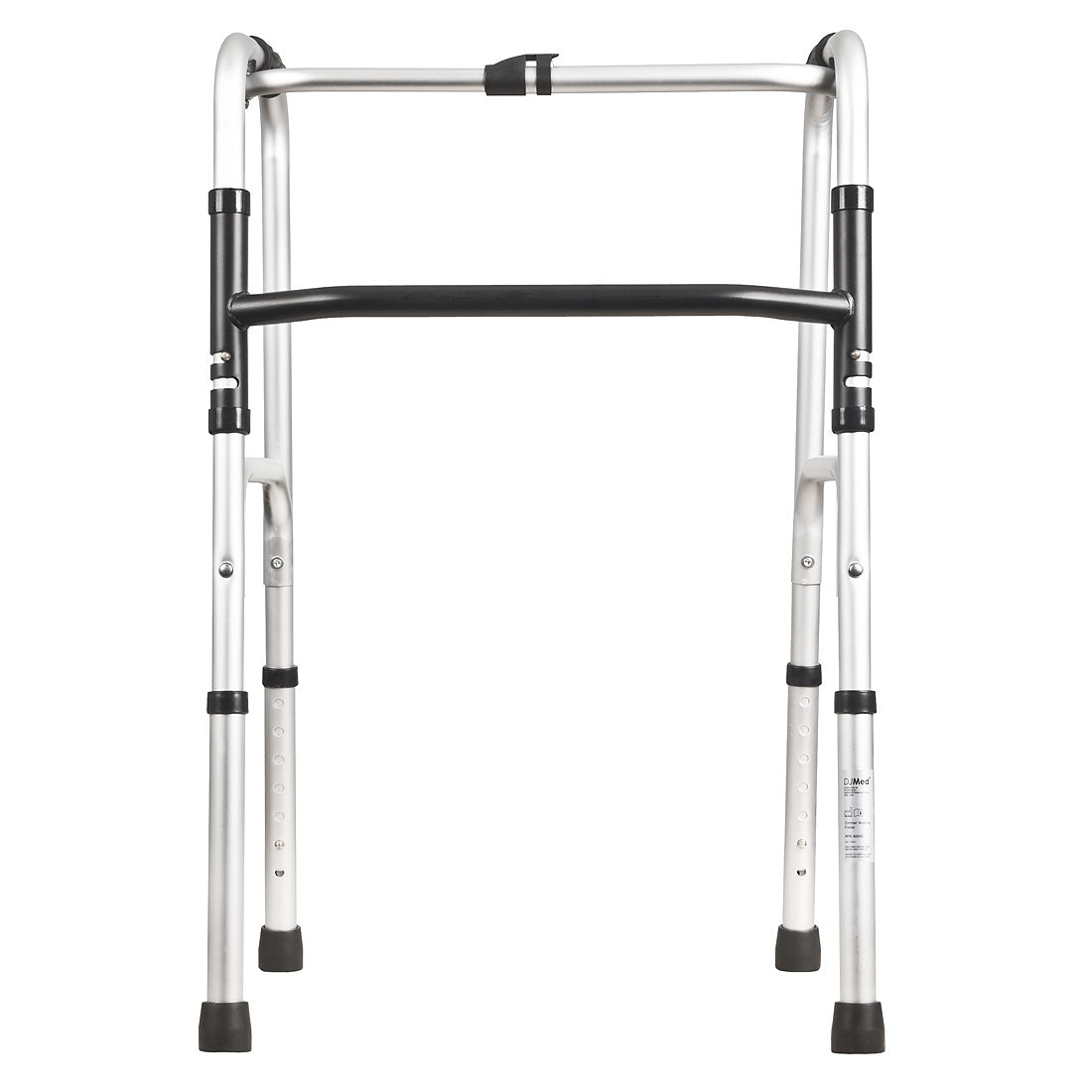 Deluxe Zimmer Folding Walking Frame - Lightweight Aluminium Mobility Aid with Padded Seat and Backrest