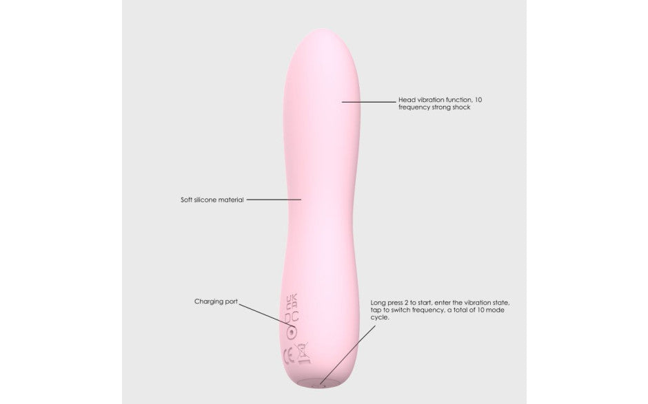Bella Silicone 140mm Bullet Massager Pink