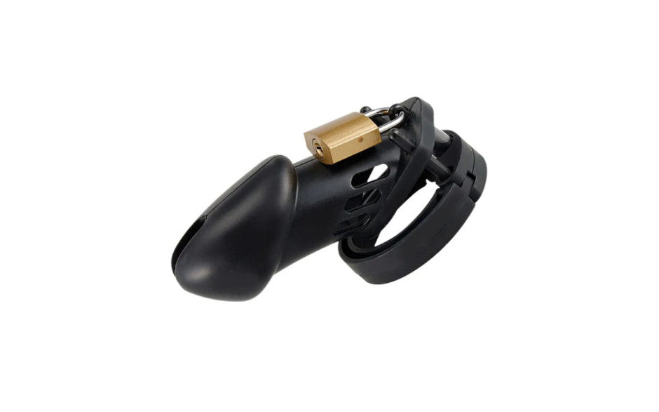 Brutus Denial Silicone Chastity 2 Cage Set Black