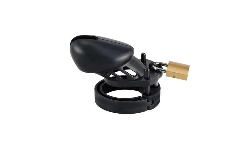 Brutus Denial Silicone Chastity 2 Cage Set Black