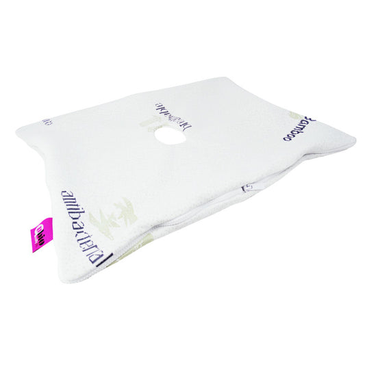 Removable Ear Pillow Cover with Ear Hole, Zipper Closure