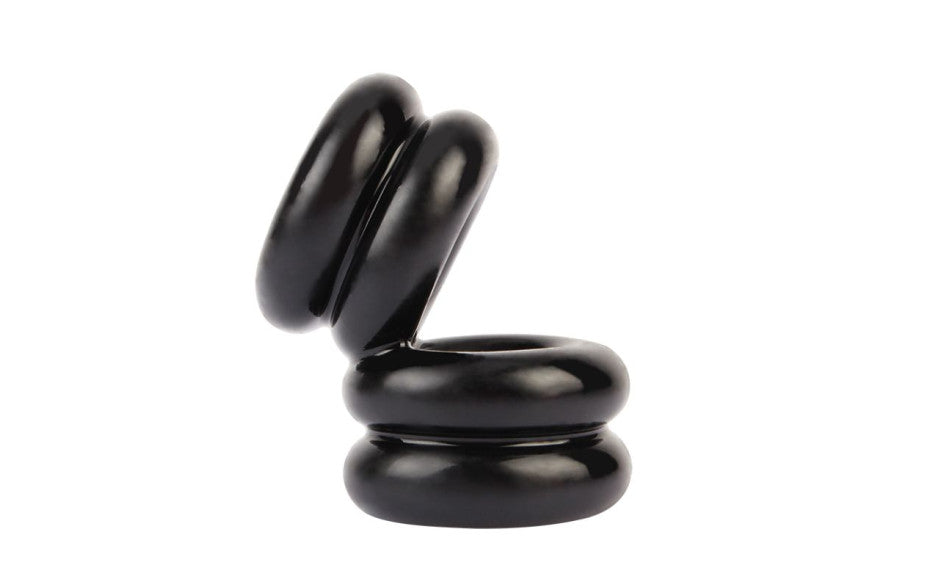 Double Stacked Dual Pleasure Ring Black