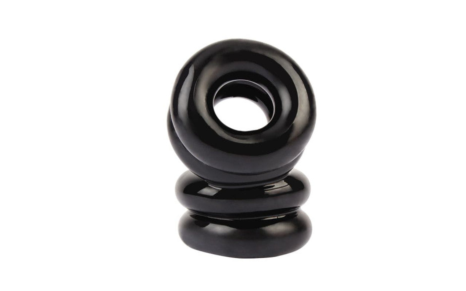 Double Stacked Dual Pleasure Ring Black