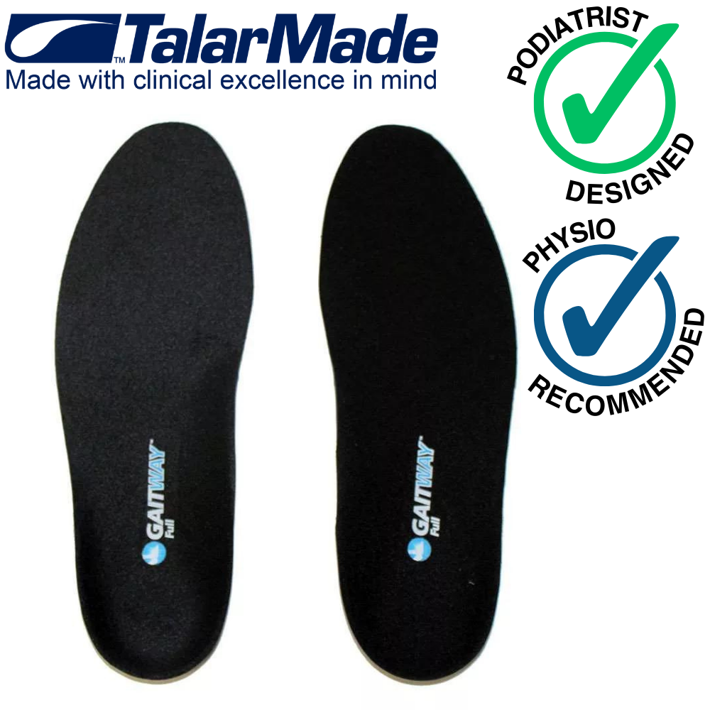 Talarmade Gaitway Classic Orthotics Full Length - 3 Levels of Pronation Control