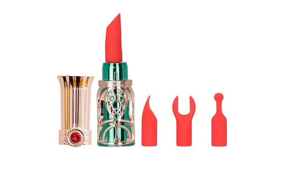Emerald Kiss 4 In 1 Lipstick Vibrator