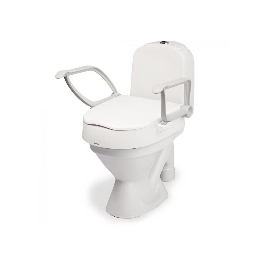Etac Cloo Toilet Raiser with Adjustable Heights and Detachable Armrests - Ideal for Seniors & Mobility Needs