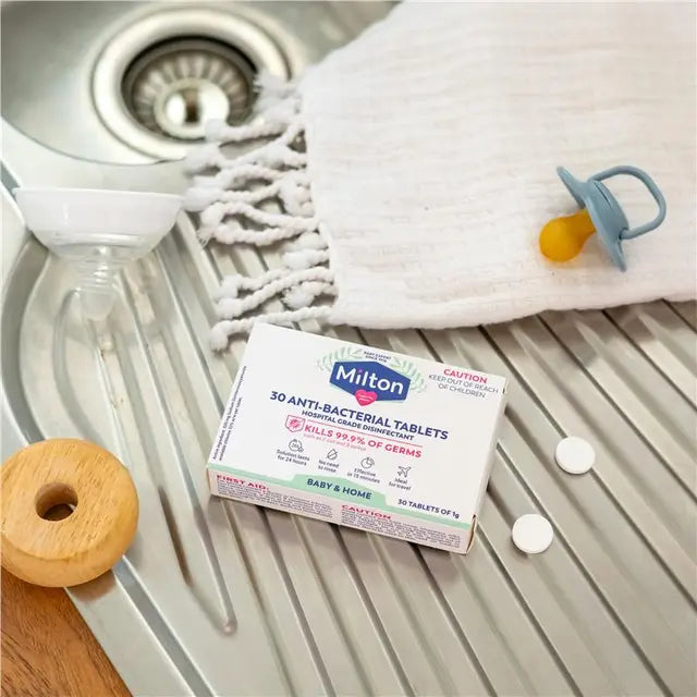 Milton Antibacterial Tablets 30 Pack - Effective 24-Hour Sterilisation Solution