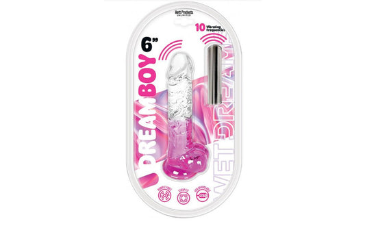 Jelly Vibrator Dream Boy USB 6in Pink