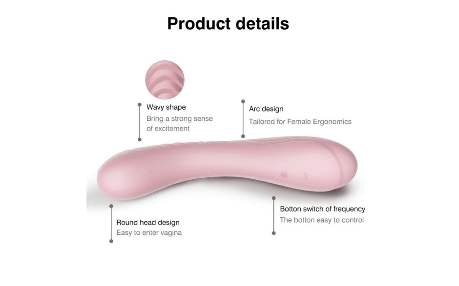 Maya Curve Silicone Vibrator Pink