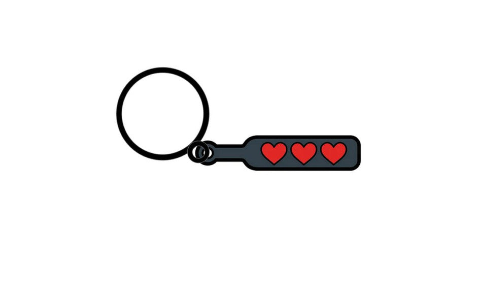 Hearts Paddle Keychain