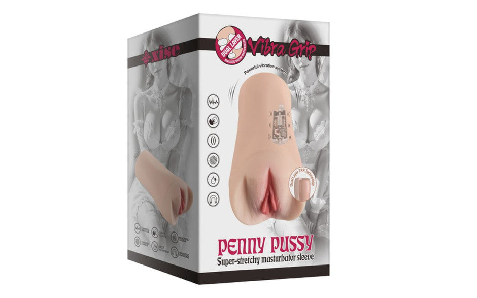 Penny Pussy Dual Layer Vibrating Masturbator