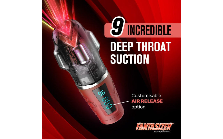 Hypershaker Automatic App Controlled LCD Masturbator Red