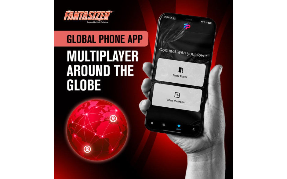 Hypershaker Automatic App Controlled LCD Masturbator Red