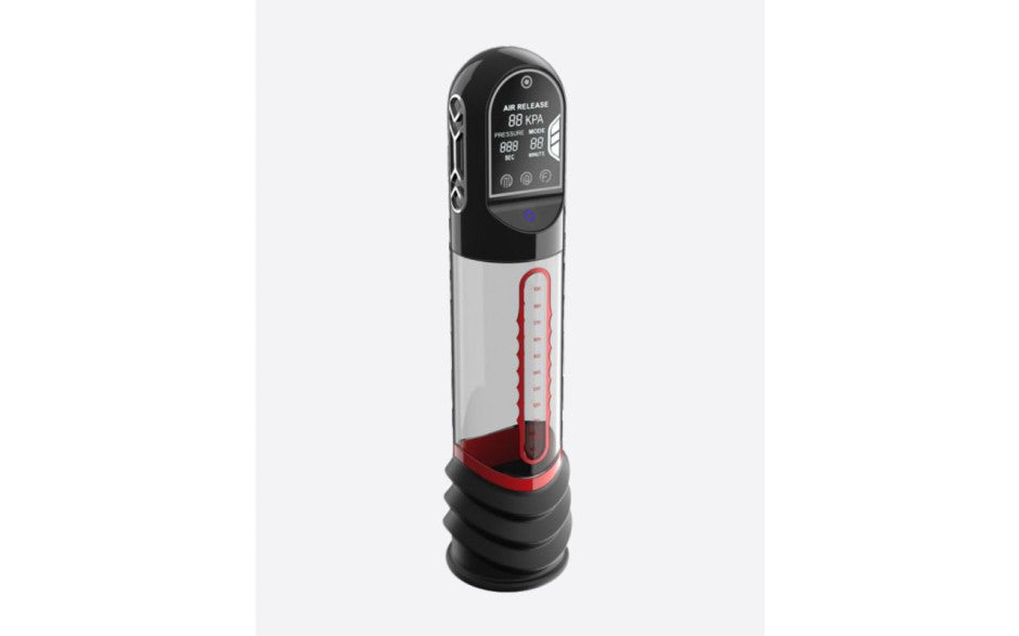 ISP90 Curve Infrared Automatic LCD Penis Pump Red