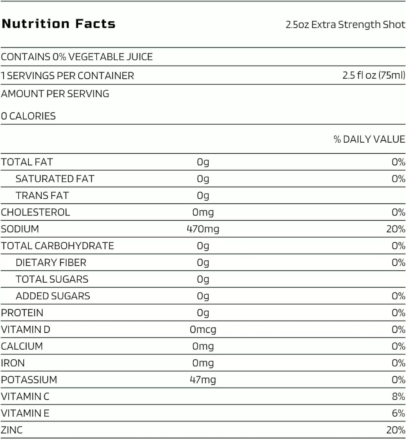 Pickle Juice Extra Strength 75ml 12 pk