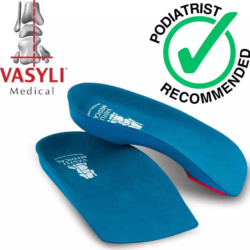 Vasyli 3/4 Length Orthotics Blue (Medium Density)