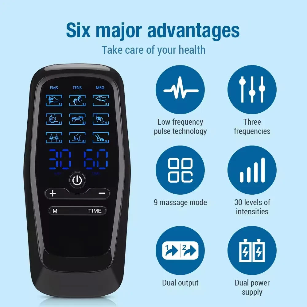 TENS Machine – Pain Relief & Muscle Recovery Device Rechargeable Portable Physio Massager