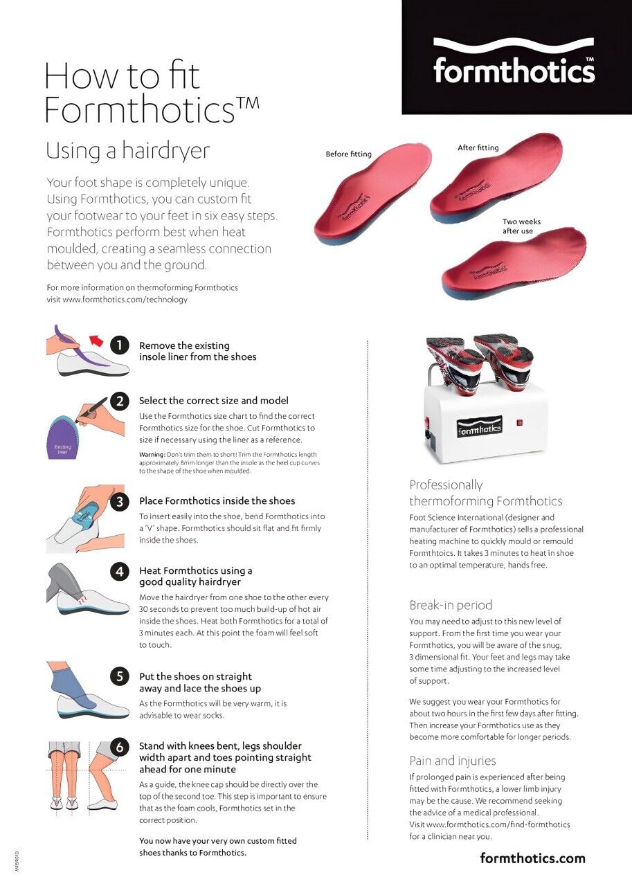 Formthotics Run Dual Orthotics (Medium Density)