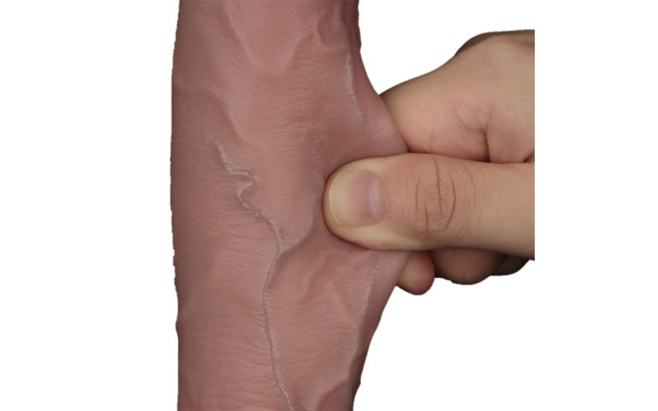 Sliding Skin Pro Dual Layer Silicone Dong 10in
