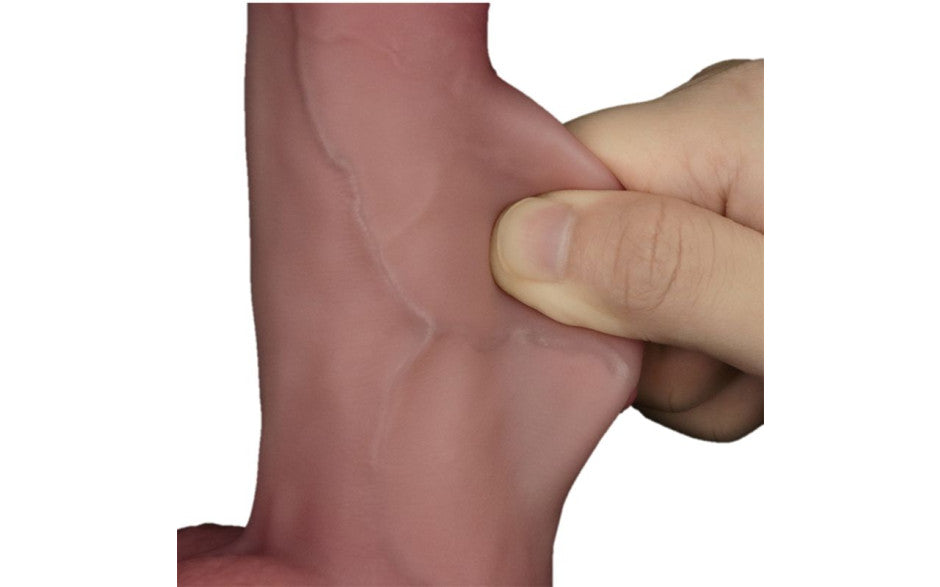 Sliding Skin Pro Dual Layer Silicone Dong 8in