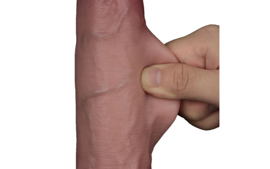 Sliding Skin Pro Dual Layer Silicone Dong 9in